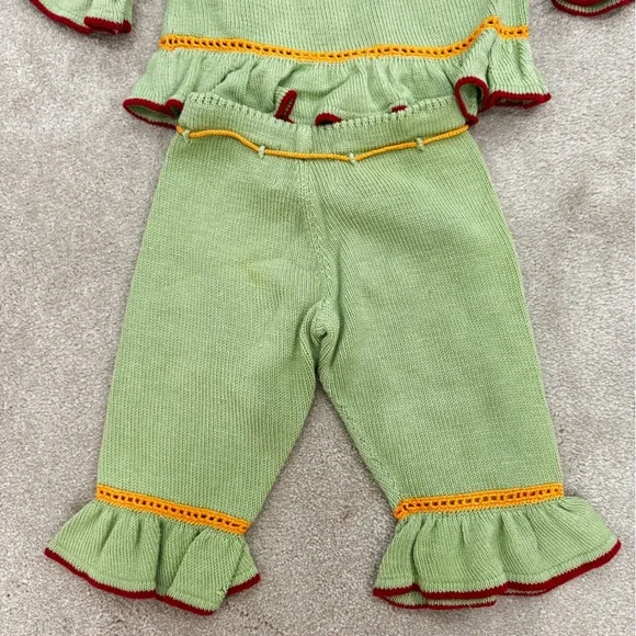 Zackali 4 Kids Green Knit girls knit set, size 2 - Picture 6 of 8